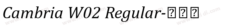 Cambria W02 Regular字体转换